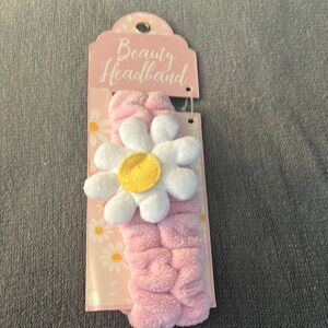 Pink and White Hair Accessories Set with Scrunchie and Elastics